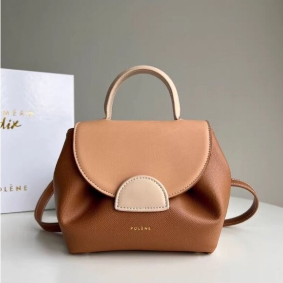 Polene Brown Crossbody & Top Handle Bag - Picture 1 of 5